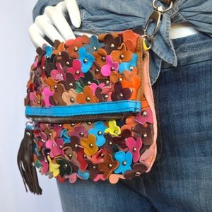 Rainbow Leather Crossbody